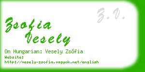 zsofia vesely business card